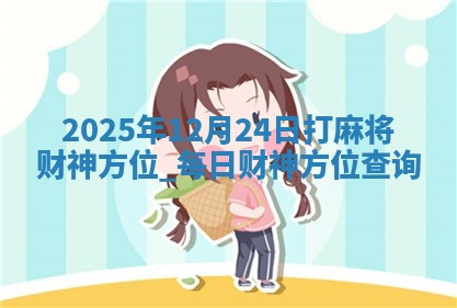 2025年12月24日打麻将财神方位,每日财神方位查询