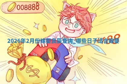 2026年2月份嫁娶良辰查询:哪些日子适合嫁娶