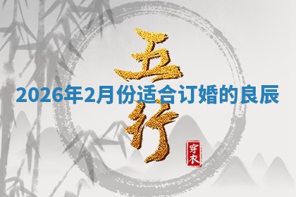 2026年2月份适合订婚的良辰