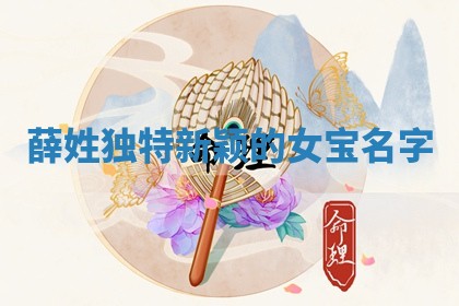 薛姓独特新颖的女宝名字