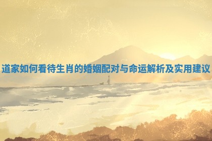 道家如何看待生肖的婚姻配对与命运解析及实用建议